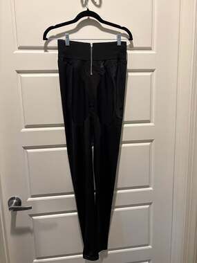 GSUWOO Stirrup Mesh Leggings Black